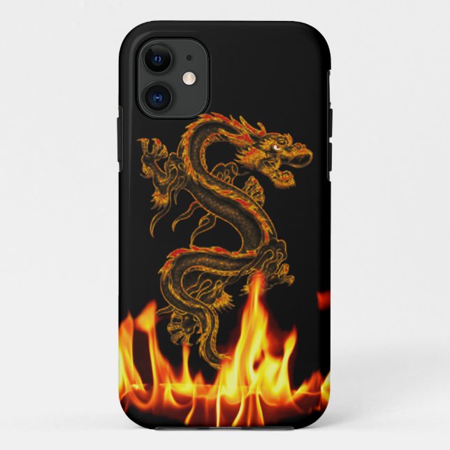 Fantasie-Feuer-Drache iPhone 5 Fall Case-Mate iPhone Hülle (Rückseite)