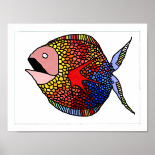 Fantasie-Fisch-Plakat: Fleck Poster