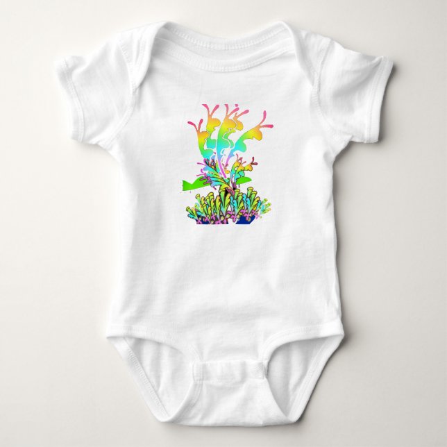 Fantasie Floral  Baby Strampler (Vorderseite)