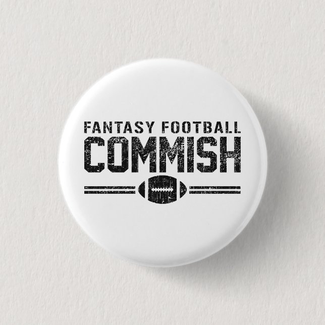 Fantasie-Fußball Commish Button (Vorderseite)