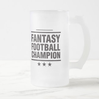 Fantasie-Fußball-Meister! Mattglas Bierglas