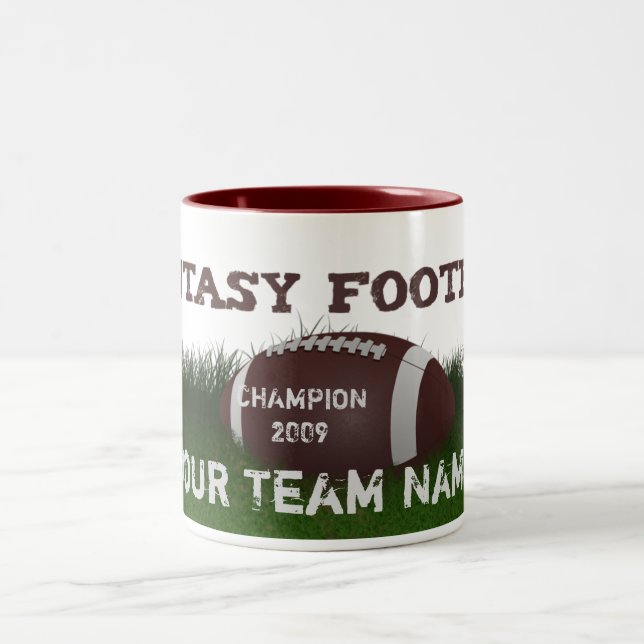 Fantasie-Fußball-Meister-Tasse Zweifarbige Tasse (Mittel)