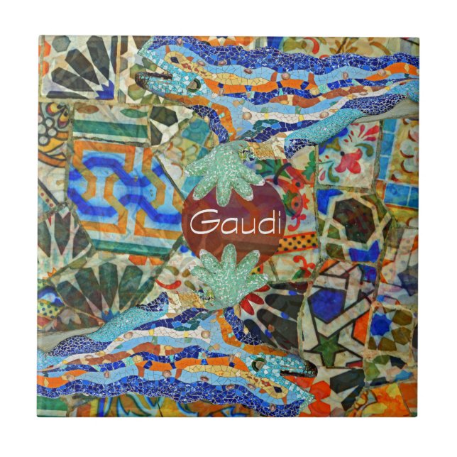 Fantasie. Gaudi. Bild 1 Fliese (Vorderseite)