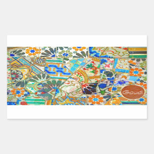 Fantasie. Gaudi. Bild 2 Rechteckiger Aufkleber