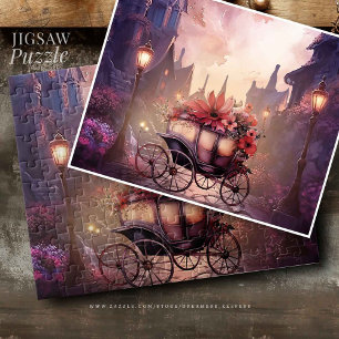 Fantasie Gotik Feen Vintage Mittelalter Landschaft Puzzle