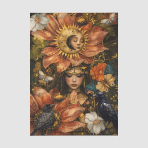 Fantasie-Gotik-Motten-Garten-Collage-Decoupage Seidenpapier