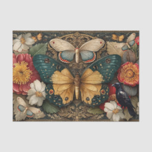 Fantasie-Gotik-Motten-Garten-Collage-Decoupage Seidenpapier