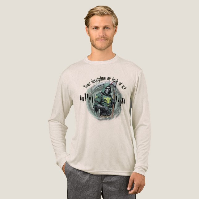 Fantasie-Handelsdesign | Sensenmann |  Motivation Tri-Blend Shirt (Volle Vorderseite)
