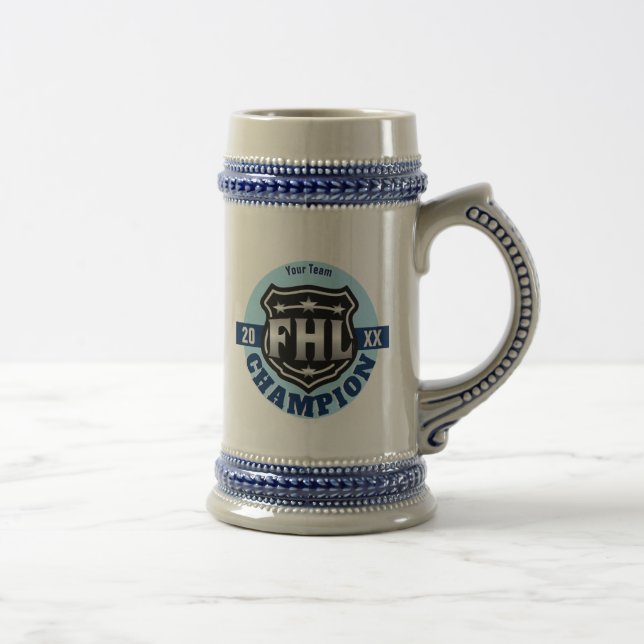 Fantasie-Hockey-Liga-Meister -- FHL Logo Bierglas (Rechts)