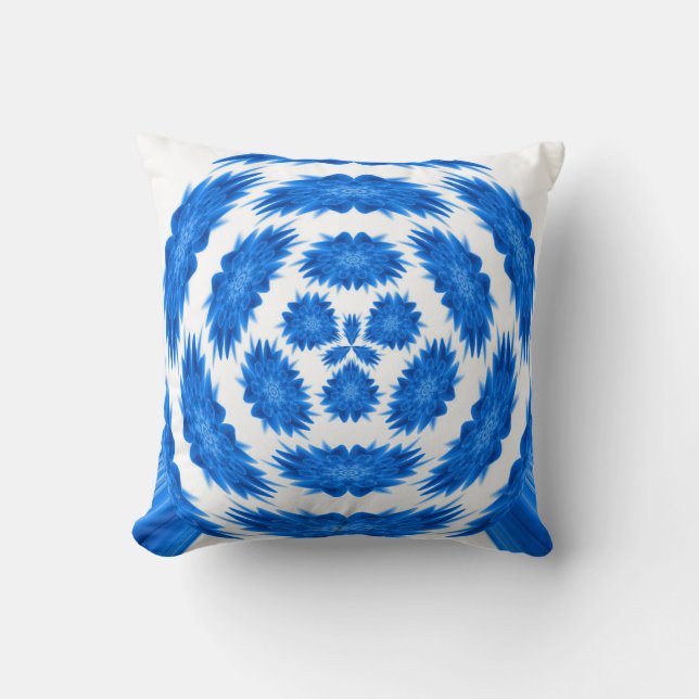 Fantasie in Blau Kissen (Vorderseite)