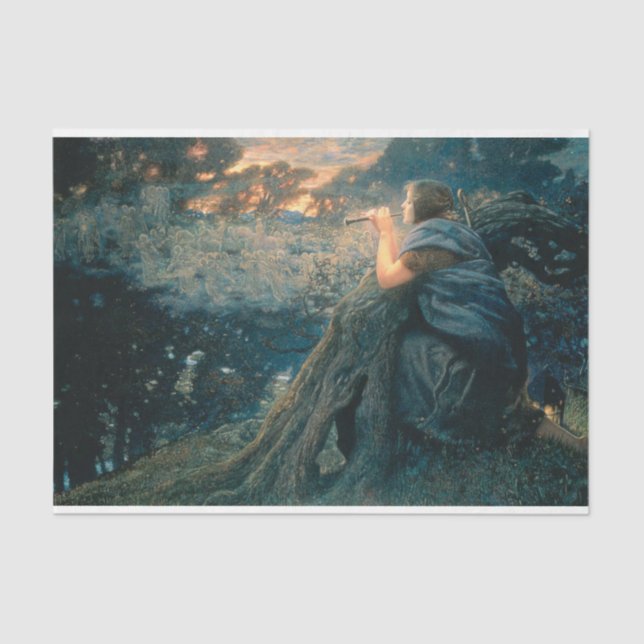 Fantasie in Twilight (von Edward Robert Hughes) Seidenpapier (Vorderseite)