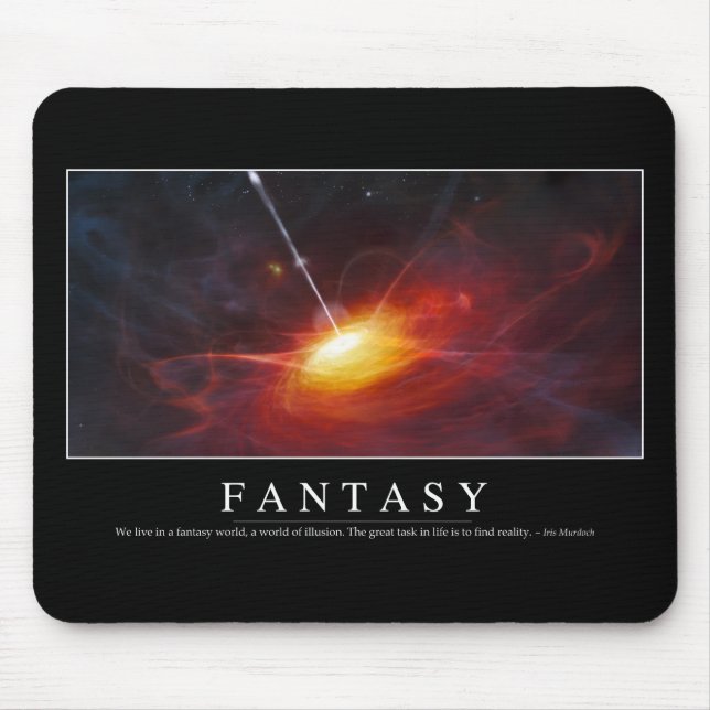 Fantasie: Inspiration Zitat Mousepad (Vorne)