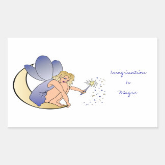 Fantasie ist Magie Fairy Rechteckiger Aufkleber