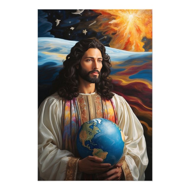 *~* Fantasie Jesus AP50 Universe Earth Fotodruck (Vorne)