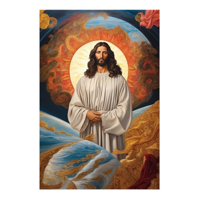 *~* Fantasie Jesus Christus AP50 Universe Earth Fotodruck (Vorne)