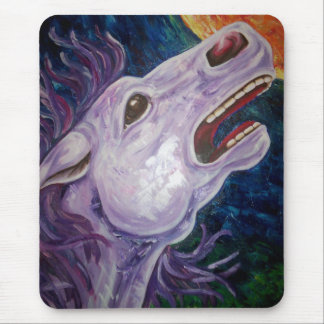 Fantasie-Karussell-Pferde-und Mond-Kunst Mousepad