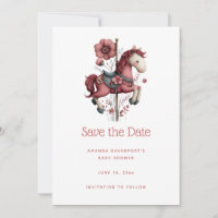 Fantasie Karussellpferd Bild Baby Shower