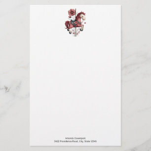 Fantasie Karussellpferd Bild Briefpapier