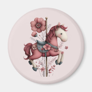 Fantasie Karussellpferd Bild Magnet