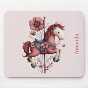 Fantasie Karussellpferd Bild Mousepad