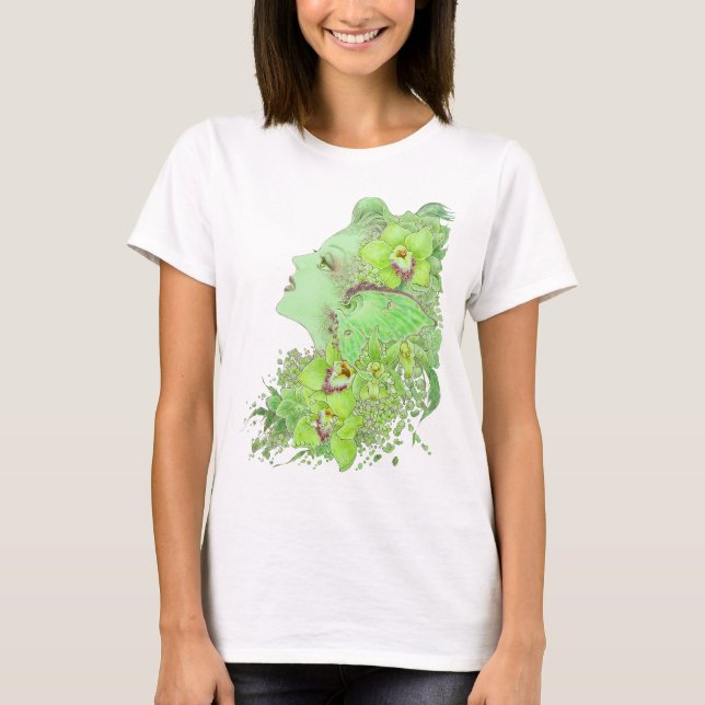 Fantasie-Kunst-Baby - Puppe T - die grüne Fee T-Shirt (Vorderseite)