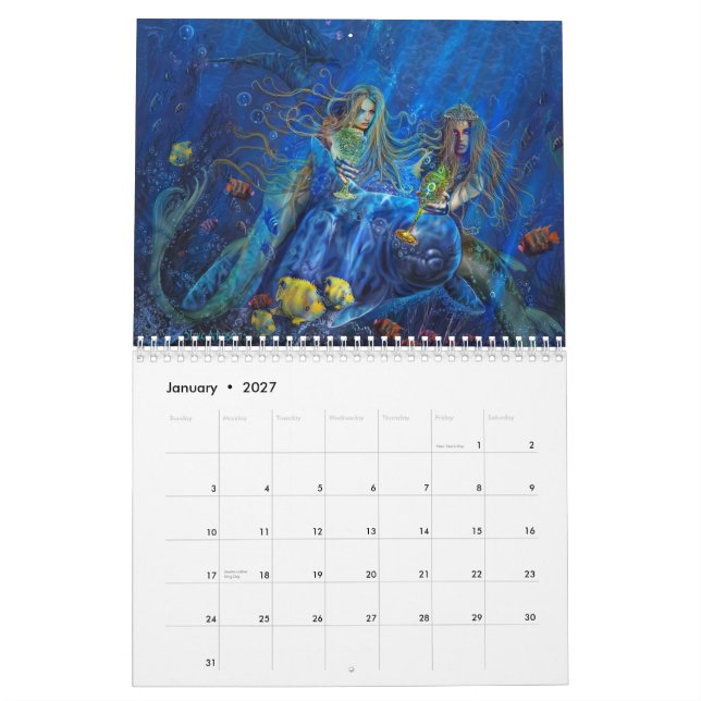 Fantasie-Kunst durch Steve ein Roberts Kalender (Jan 2027)