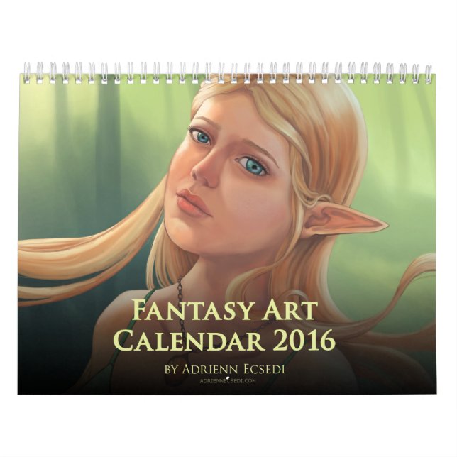 Fantasie-Kunst-Kalender 2016 durch Adrienn Ecsedi Kalender (Titelbild)