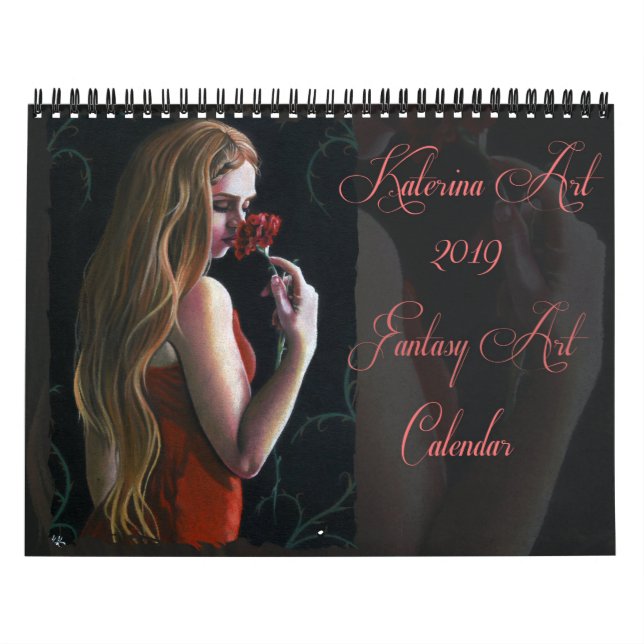 Fantasie-Kunst-Kalender-Katerina-Kunst 2019 Kalender (Titelbild)