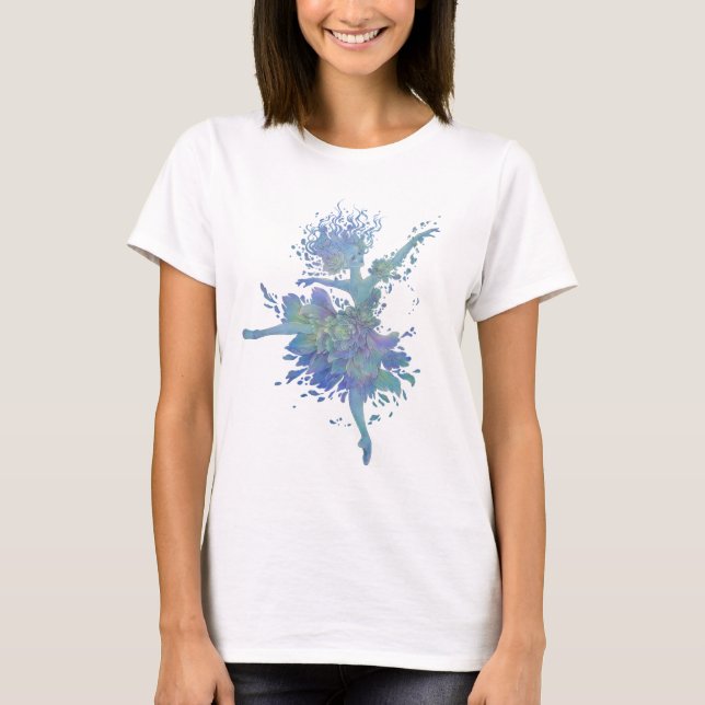 Fantasie-Kunst-T - Shirt - Aurora-Ballerina (Vorderseite)