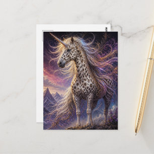 Fantasie-Leopard-Appaloosa-Einhorn Postkarte