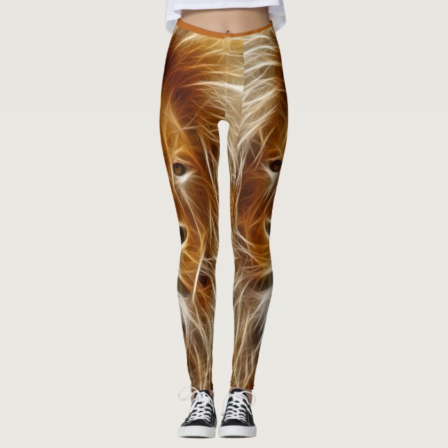Fantasie-Löwe-Kopf-Gewohnheits-Leggings Leggings (Vorderseite)
