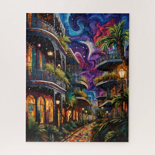 Fantasie Mardi Gras Farben  Puzzle (Vertikal)