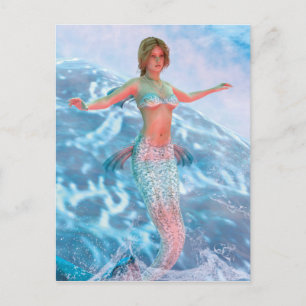 Fantasie-Meerjungfrau Postkarte