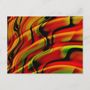 Fantasie mit Rot Postkarte