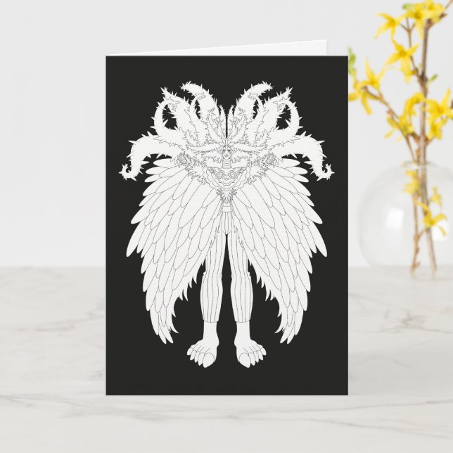 Fantasie-Monster Karte (Gelbe Blume)