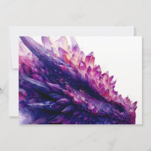 Fantasie Mystical Amethyst Crystal Dragon Beast Feiertagskarte