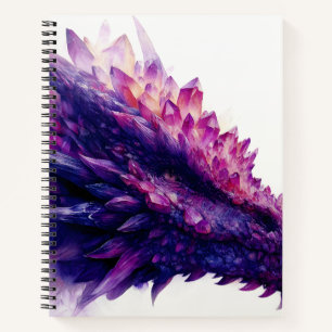 Fantasie Mystical Amethyst Crystal Dragon Beast Notizbuch