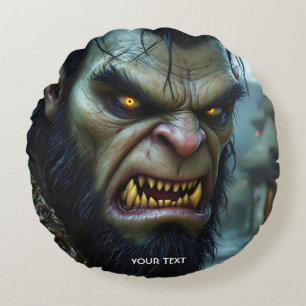 Fantasie Niedlich Big Strong Warrior Rundes Kissen