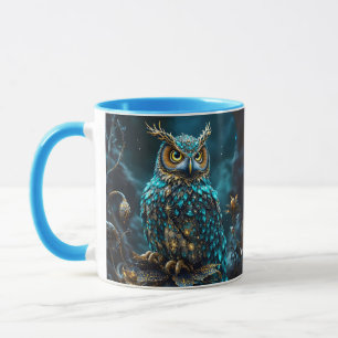 Fantasie Niedlich Brass Türkis Owl Tasse