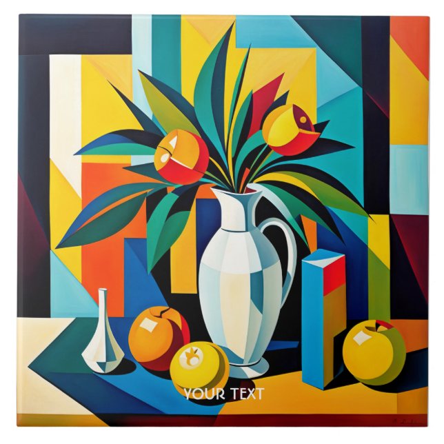 Fantasie Niedlich kubanisches Stillleben Fliese (Vorderseite)