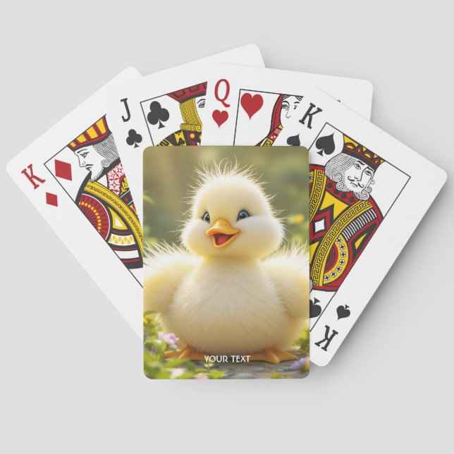 Fantasie Niedlich lachen Fluffy Duck Spielkarten (Rückseite)