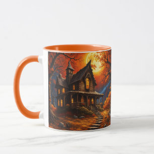 Fantasie Niedlich lebendig Alte Herbstkabine Tasse