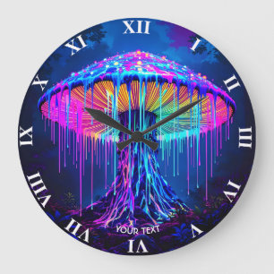 Fantasie Niedlich Mushroom Surreal Forest Große Wanduhr