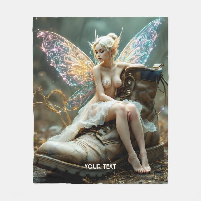 Fantasie Niedlich Old Big Boot Fleecedecke (Vorderseite)