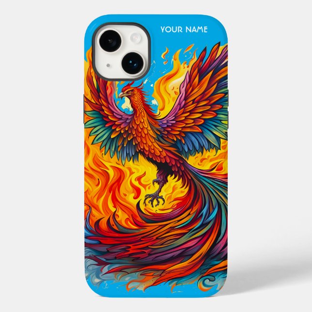 Fantasie Niedlich steigend Phoenix Flammen Case-Mate iPhone Hülle (Rückseite)