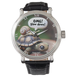 Fantasie Niedlich Turtle Snail Speed Armbanduhr