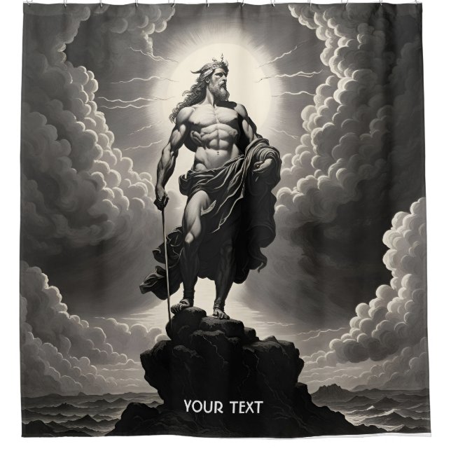 Fantasie Niedlich Vivid Griechisch Wolken Duschvorhang (Vorderseite)