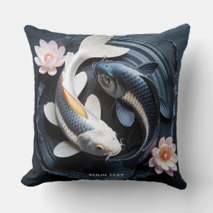 Fantasie Niedlich zwei Koi Fische Kissen