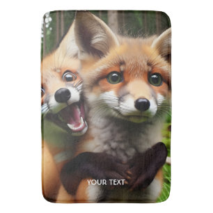 Fantasie Niedlichen Foxenwald Badematte