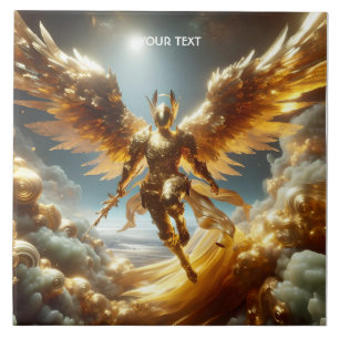 Fantasie Niedlicher Flügeldrache Krieger Fliese